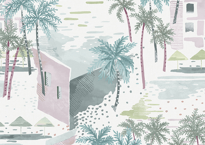 Sunset Boulevard, Watercolour - Motorised Roman Blind - Image 7